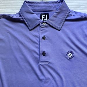 FootJoy Mens XL Purple Golf Short Sleeve Polo with Lake Logo